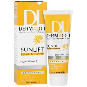 کرم ضد آفتاب پوست خشک SPF50 سان لیفت  بی رنگ