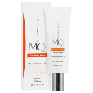 کرم ضد آفتاب فاقد چربی SPF50 ام کیو بژ طبیعی