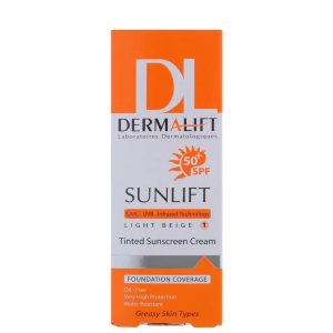 کرم ضد آفتاب پوست چرب SPF50 سان لیفت (بژ روشن)